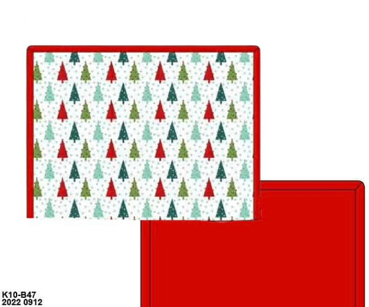 *CHRISTMAS RTS: Colorful Trees- Knit  Blanket