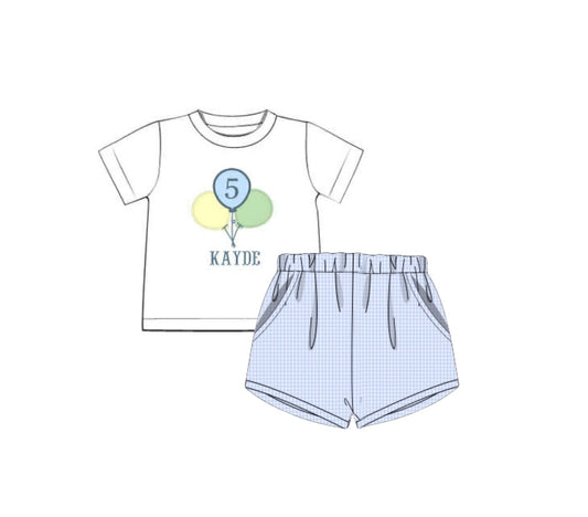 Customer Choice Pre Order 1: Boys Balloon Party Shortie Set