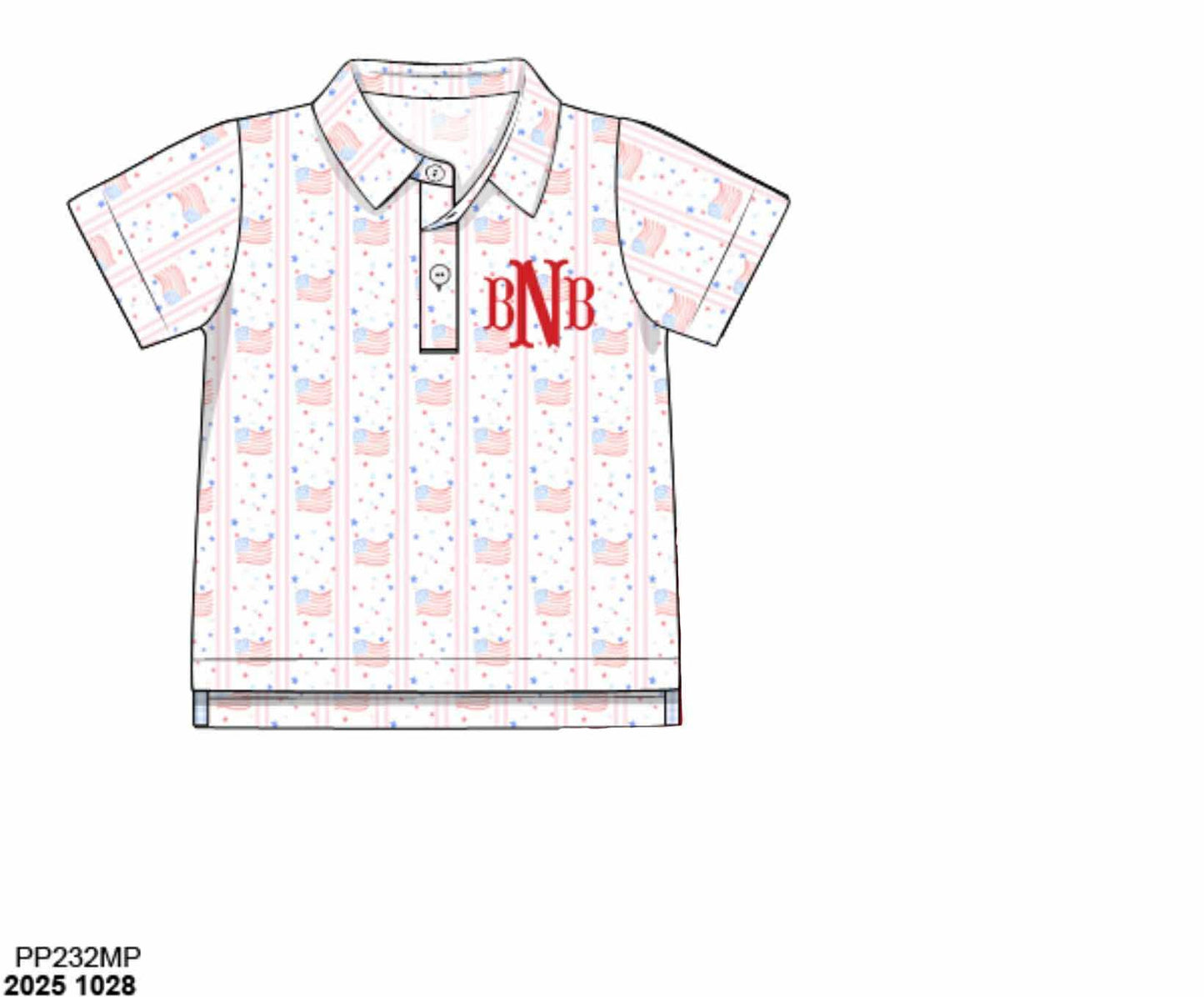 Pre Order 137: Let Freedom Ring- Boys Knit Polo