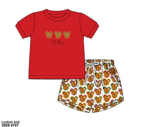 Pre Order 149: Boys Only- Waffle Shortie Set