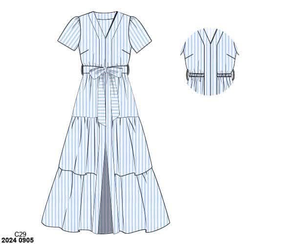Pre Order 148: Bunny Crest- Mom/Mini Blue Woven Maxi Dress