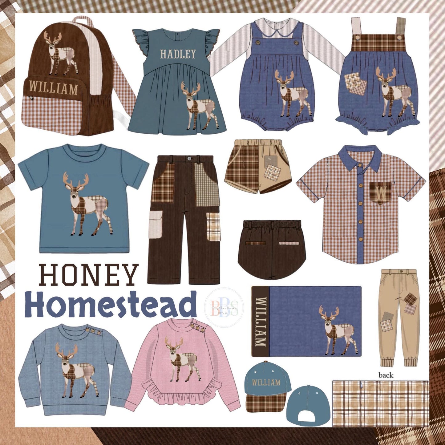 Honey 3: Homestead- Deer: Appliqué Backpack (Toddler Size)
