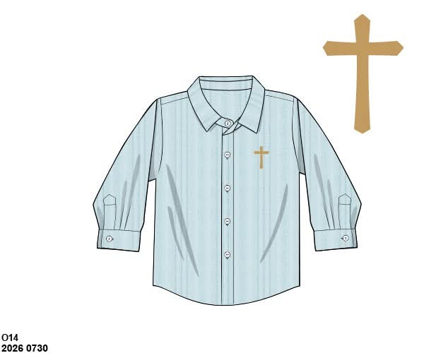 Pre Order 148: Linen Cross- Dad/Mini Button Up Shirt