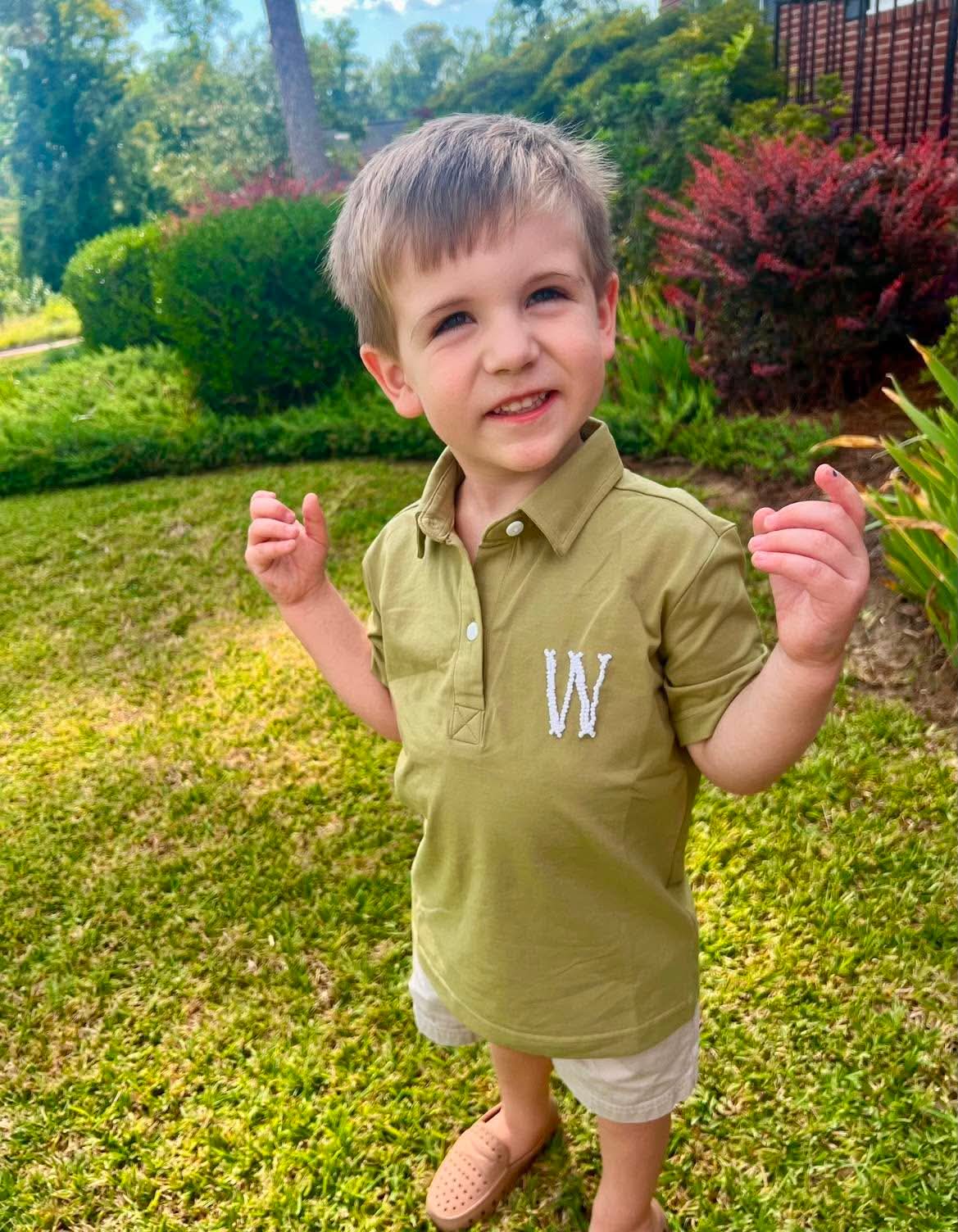RTS: Biltmore Vines- Boys Knit Polo (No Monogram)