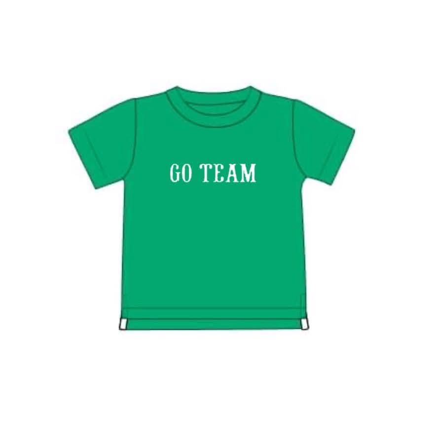 Pre Order 146: Basic Tees- Boys Green French Knot Knit Shirt