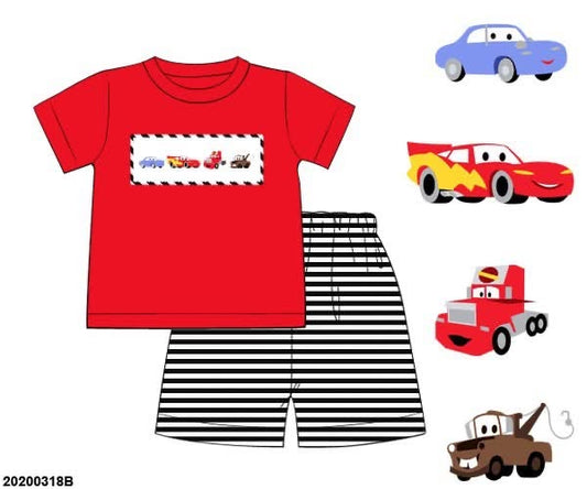 Customer Choice Pre Order 1: Boys Race Car Short Set