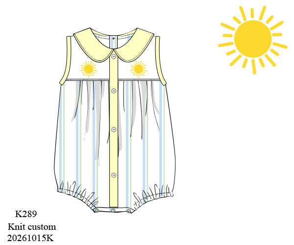 Pre Order 152: Sunshine- Unisex Smocked Bubble