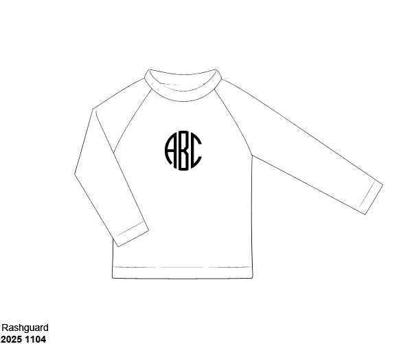 Pre Order 138: Black & White Swim- Boys Rash Guard Swim Shirt