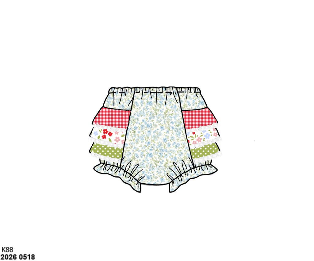 Honey 3: Homestead- Chickens: Girls Floral Chicken Woven Bloomers