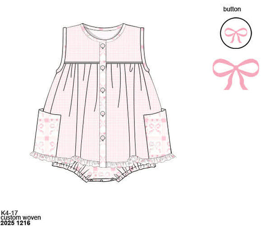 Pre Order 138: Bows & Trains- Girls Woven Bubble