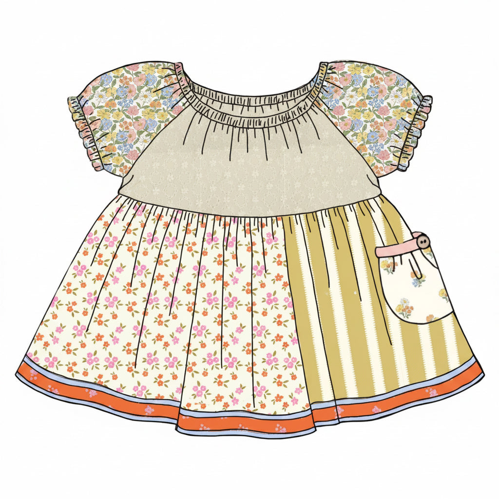Honey 3: Homestead- Boots: Mom/Mini Woven Peasant Style Top