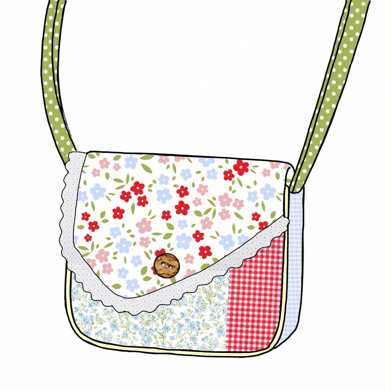 Honey 3: Homestead- Chickens: Girls Floral Chicken Woven Purse