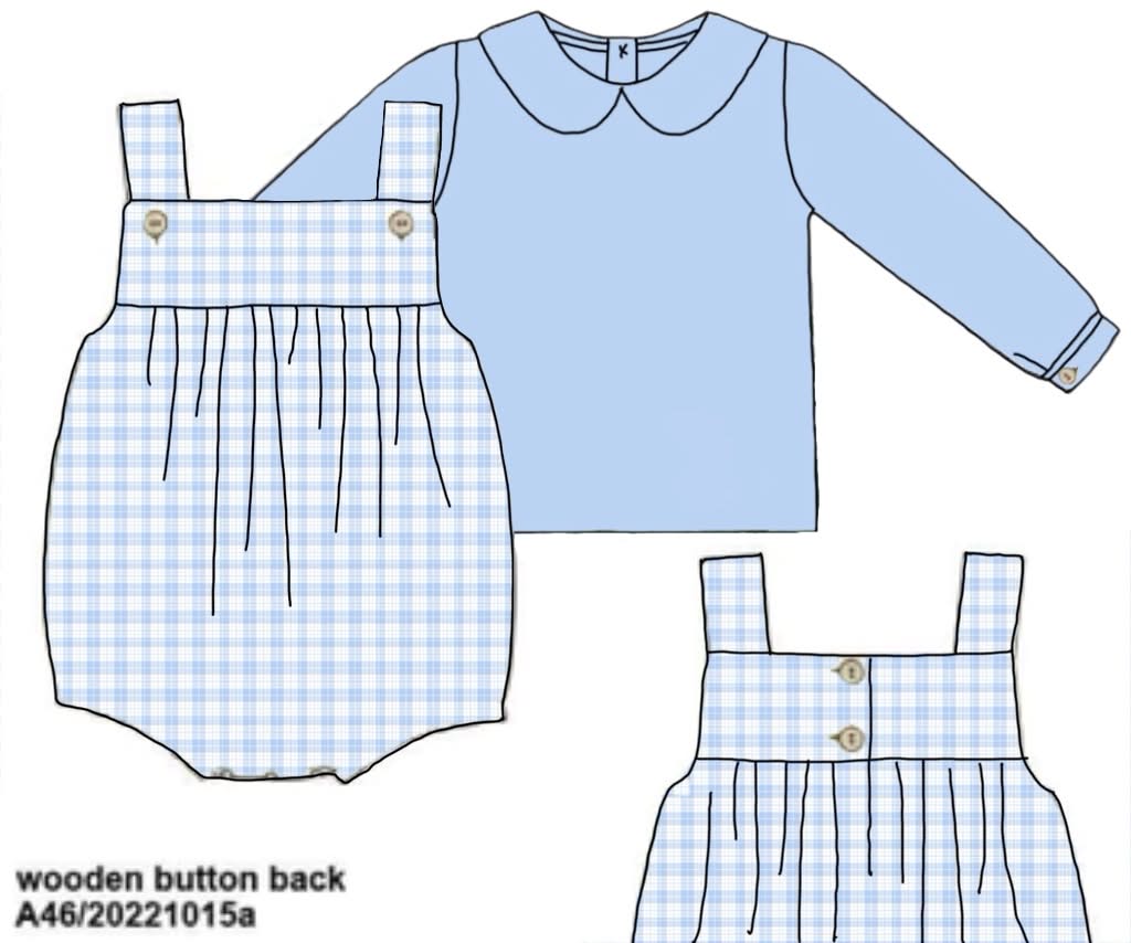 Pre Order 148: Pink Sellers Heirloom- Boys Woven 2pc Bubble