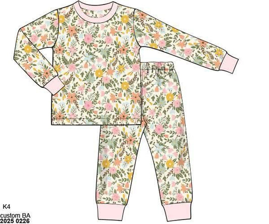 RTS: Bamboo Lounge- Girls 2pc Kira Rae Floral