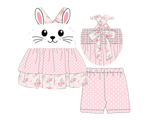 Special Pricing 2.0: Hoppy Face- Girls Biker Short Set