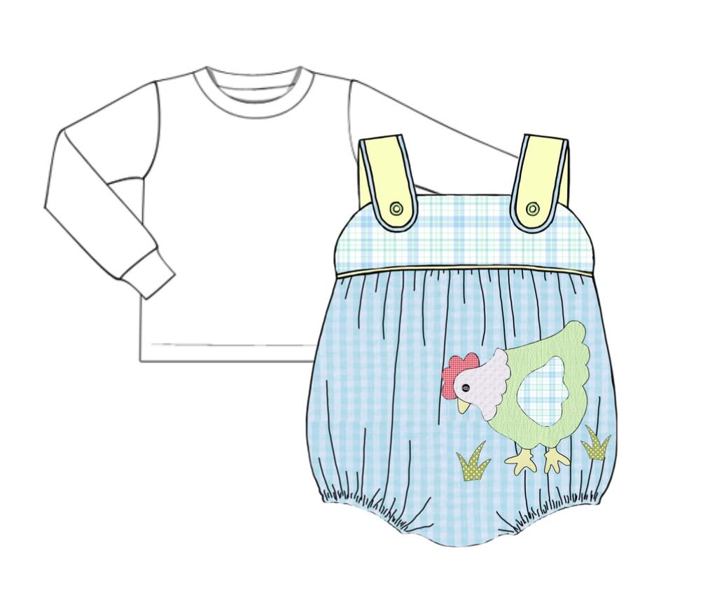 Honey 3: Homestead- Chickens: Boys 2pc Chicken Woven Bubble