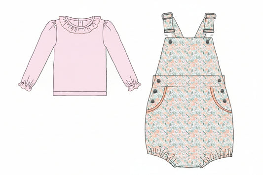 RTS: Finlee Camo- Girls 2pc Bubble