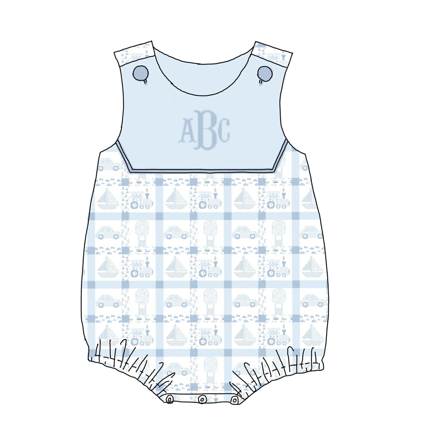 Pre Order 138: Bows & Trains- Boys Knit Bubble