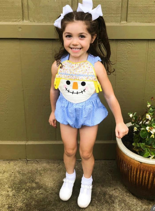 Pre Order 141: Scarecrows- Girls Woven Sunsuit