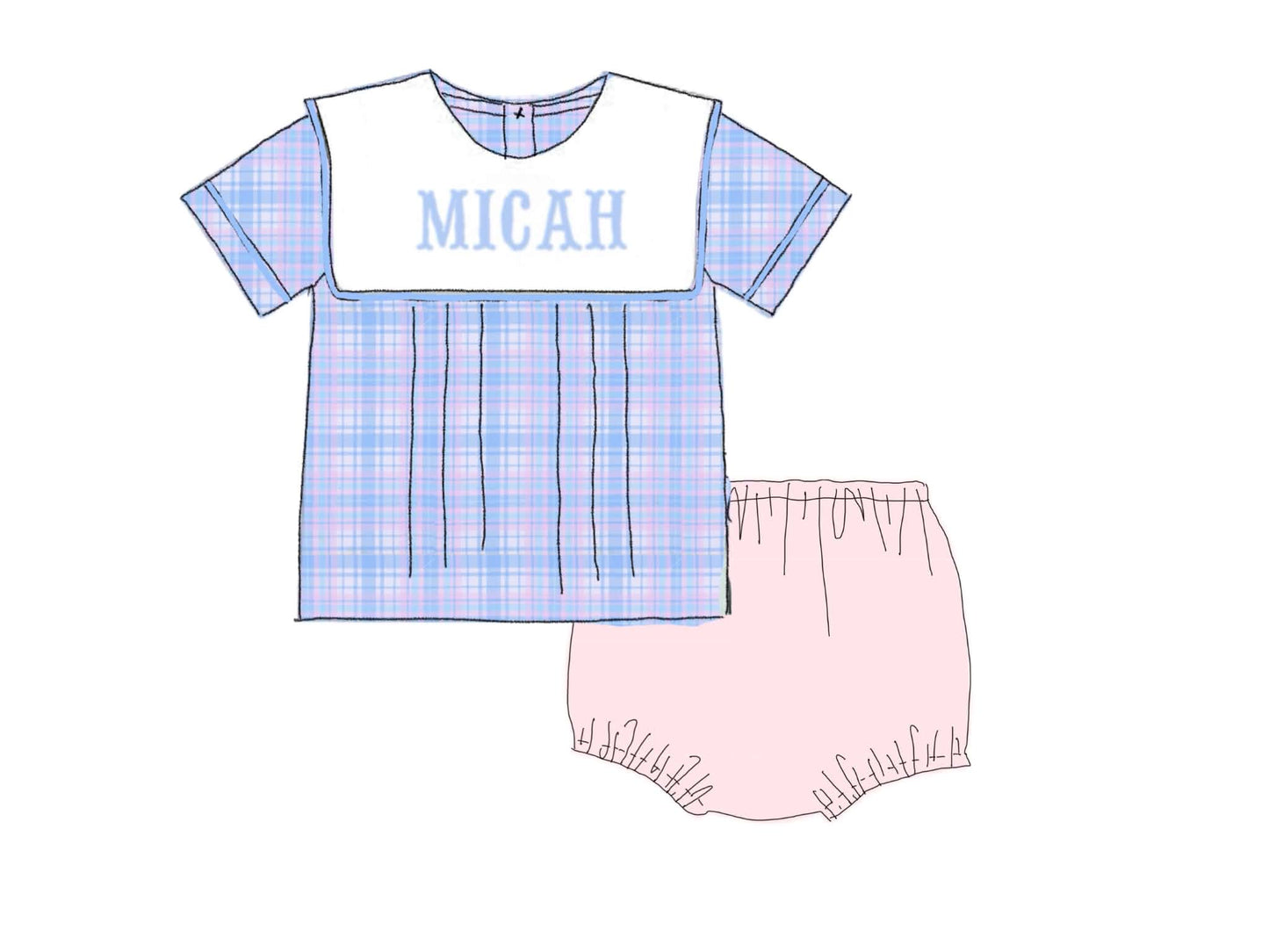 Pre Order 148: Bristol Family- Boys Knit Diaper Set