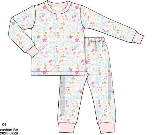RTS: Bamboo Lounge- Girls 2pc Jane Floral