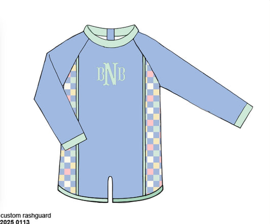 Pre Order 149: Kamden Bay- Boys 1pc Rashguard Swim