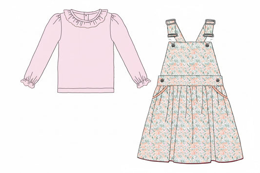 RTS: Finlee Camo- Girls 2pc Dress