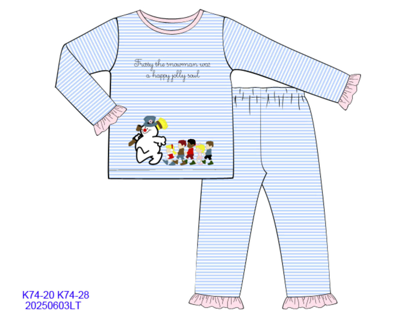 RTS: Fun Lounge- Snowman Girls 2pc Lounge