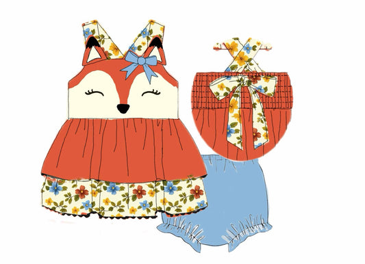 RTS: What Does the Fox Say?- Girls Bloomer Set