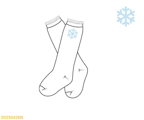 RTS: Let it Snow- Girls Socks