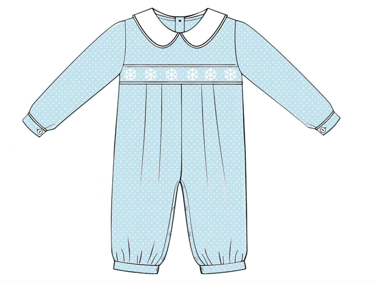 RTS: Let it Snow - Boys Woven Romper