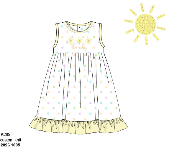 Pre Order 152: Sunshine- Girls Knit Dress