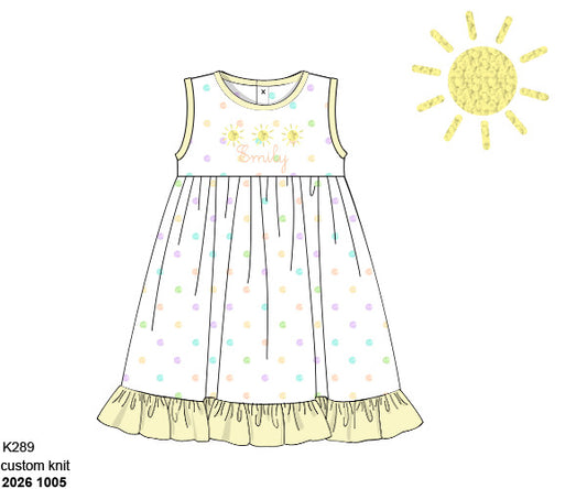 Pre Order 152: Sunshine- Girls Knit Dress