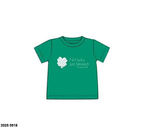 Pre Order 133: St. Patrick's Shirt Only- Boys "Not Lucky, Blessed."