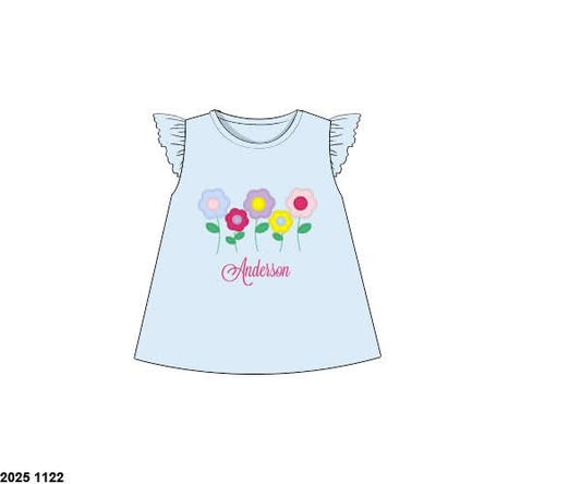 Black Friday Presale: For the Girls- Garden Party Appliqué Shirt