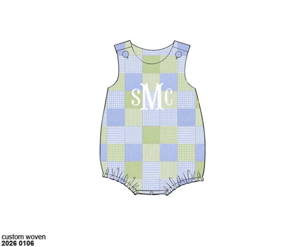 Pre Order 138: Cricket's Garden- Boys Woven Bubble