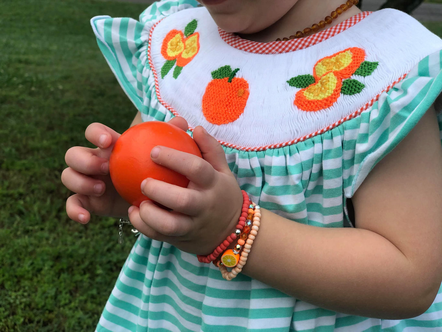 Throwback Pre Order: Orange You Sweet- Girls Knit Bubble