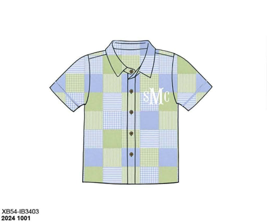 Pre Order 138: Cricket's Garden- Woven Button Up