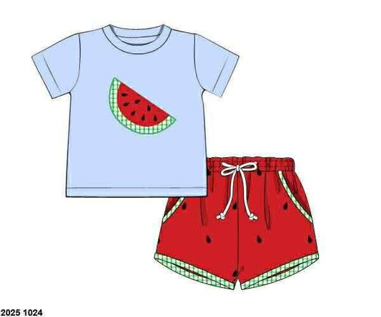 Pre Order 136: Slice of Summer- Boys Knit Shortie Set