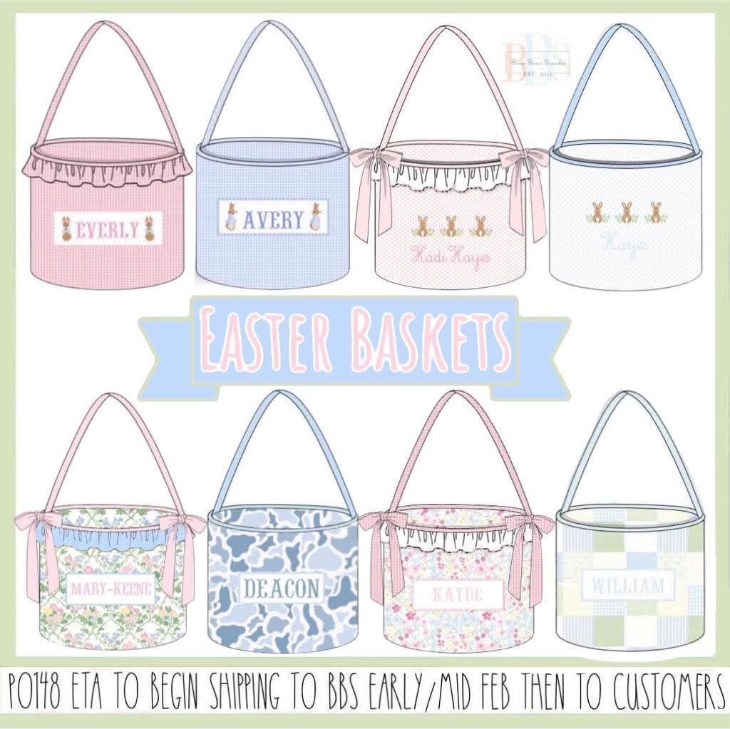 Pre Order 148: Easter Baskets- Blue Bitty Dot Bullion Bunny