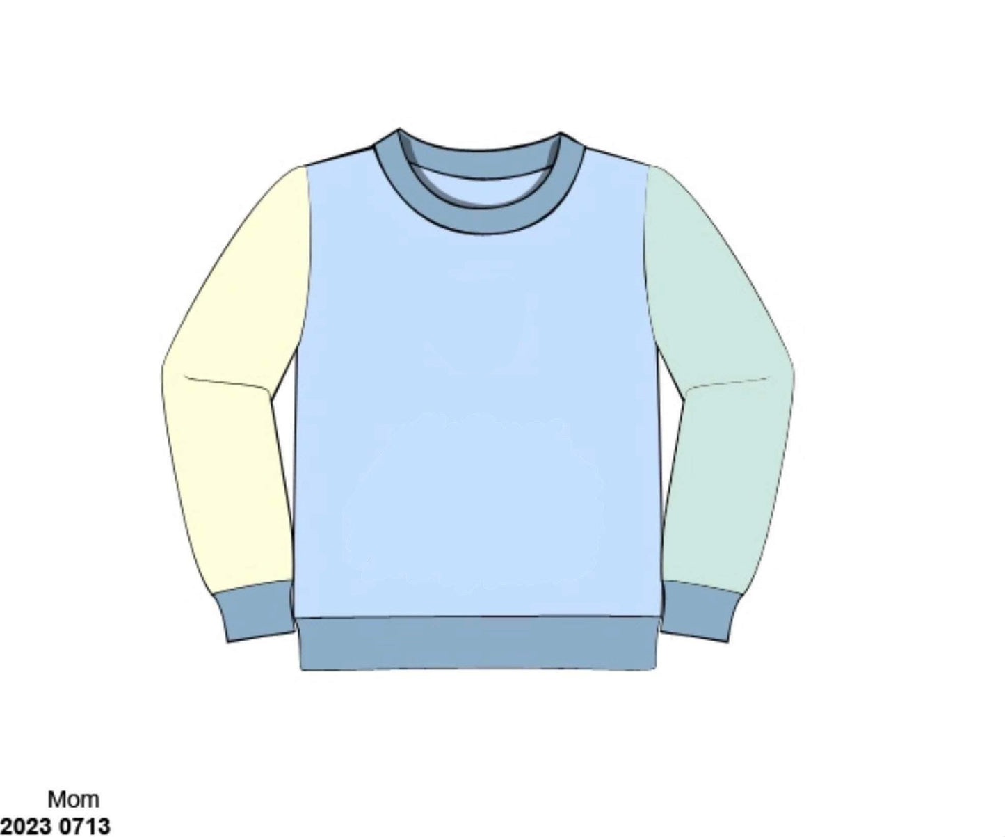 RTS: Winter Colorblock- Dad/Mini Knit Pullover