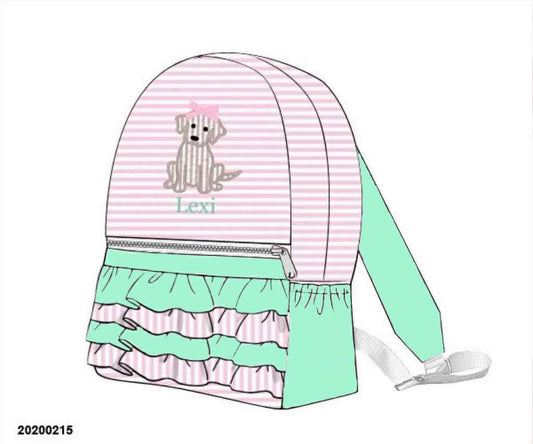 Customer Choice Pre Order 1: Girls BBS Puppy Applique Backpack