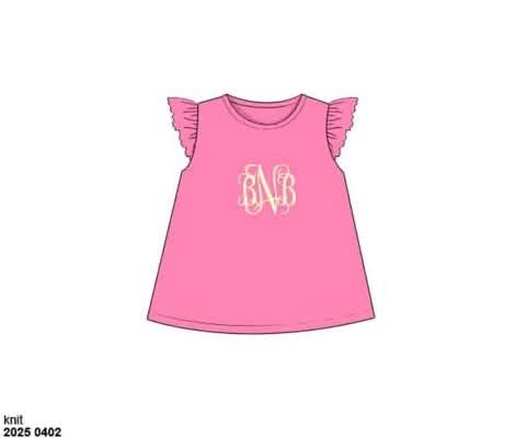Pre Order 146: Basic Tees- Girls Dark Pink Knit Shirt