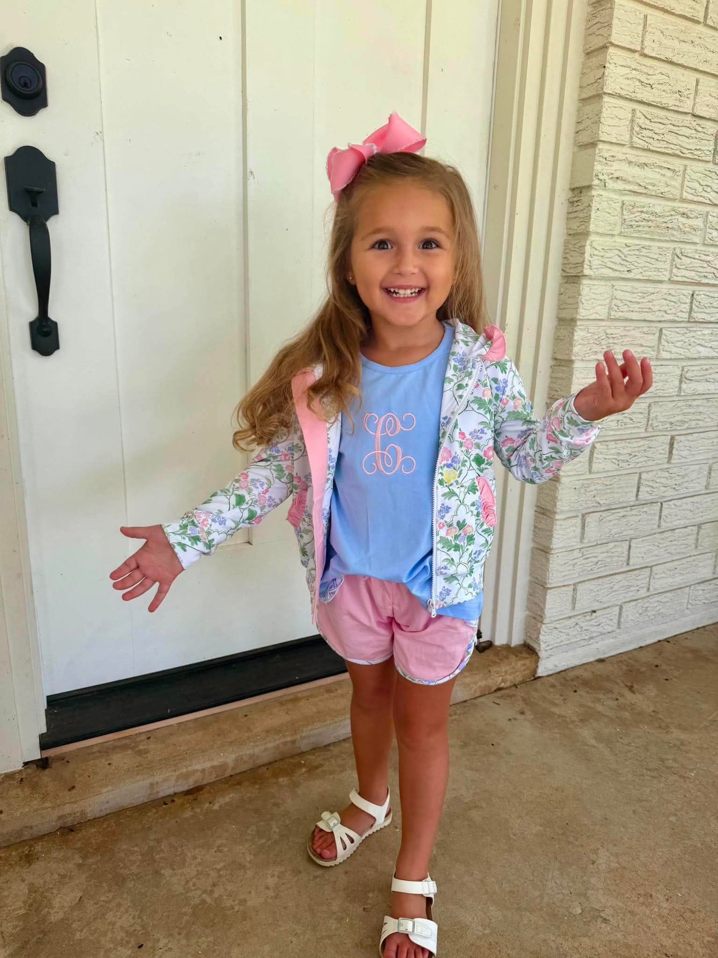 RTS: 3pc Knit Jacket Sets- Girls Mary-Keene Floral