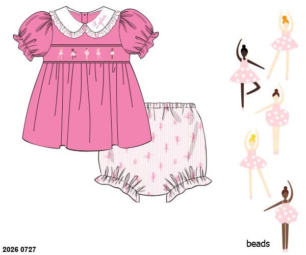 Pre Order 149: Lydia Joy- Girls Knit Bloomer Set