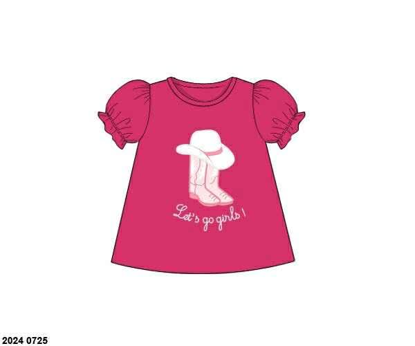 RTS: For the Girls- Let's Go Girls Appliqué Shirt
