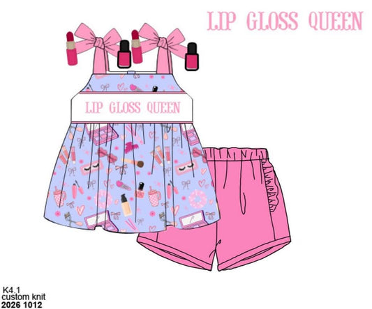 Pre Order 152: Girls Only- Make Up Name Smock Shortie Set