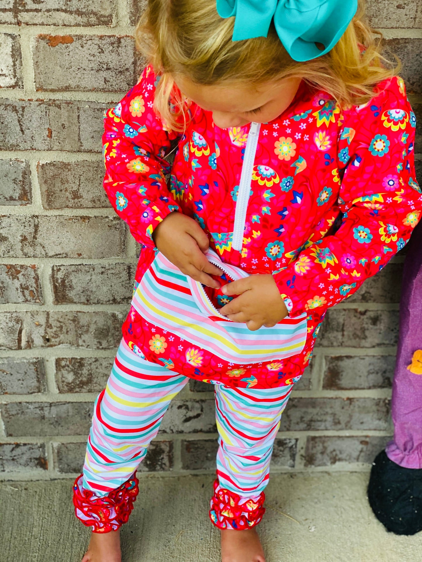 RTS: Knit Hoodie Sets- Poppy Floral