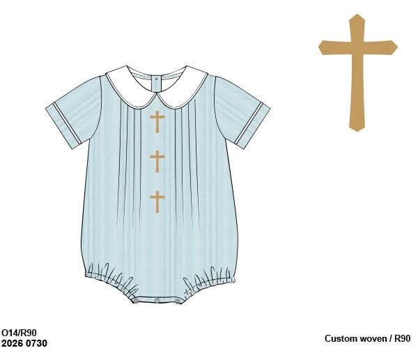 Pre Order 148: Linen Cross- Boys Bubble