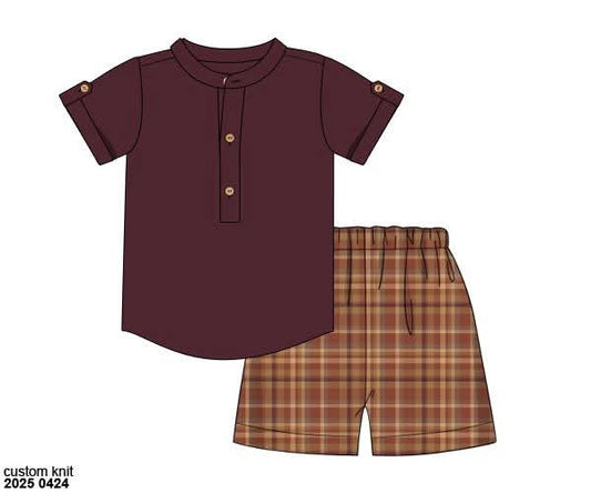 RTS: Rustic Blooms- Boys Traditional Short Set